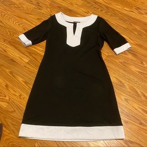 black and white sheath dress